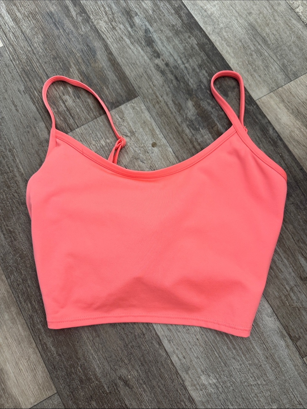 PINK Victoria's Secret Coral Pink Cropped Bandeau Cami